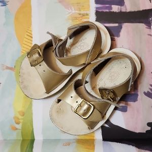 Gold tone toddler sandal